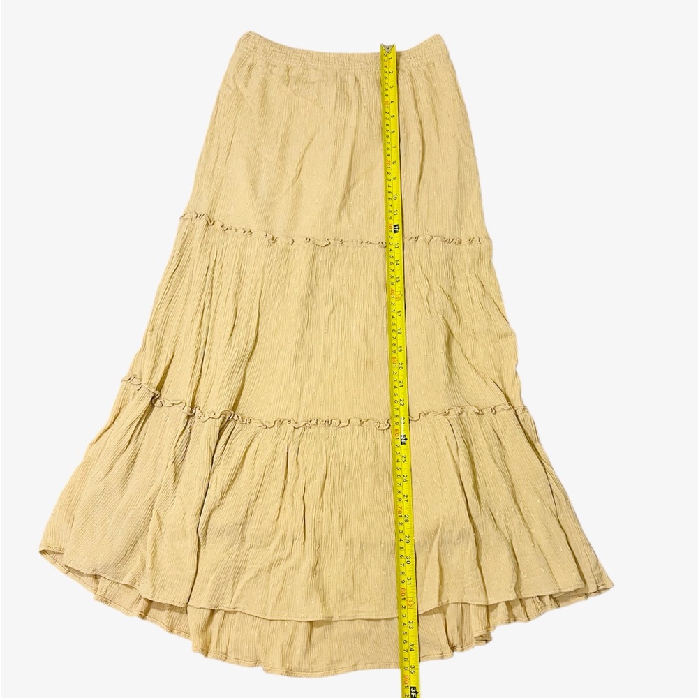 Sim & Sam tiered maxi skirt in beige/peach color size S - Picture 5 of 14